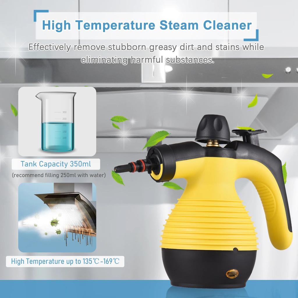 1050W Handheld Steam Cleaner with 9 Accessories by HitMyNeed