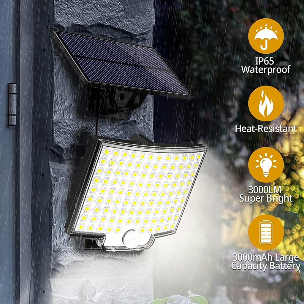 106 LED Solar Motion Sensor Outdoor Wall Light by HitMyNeed