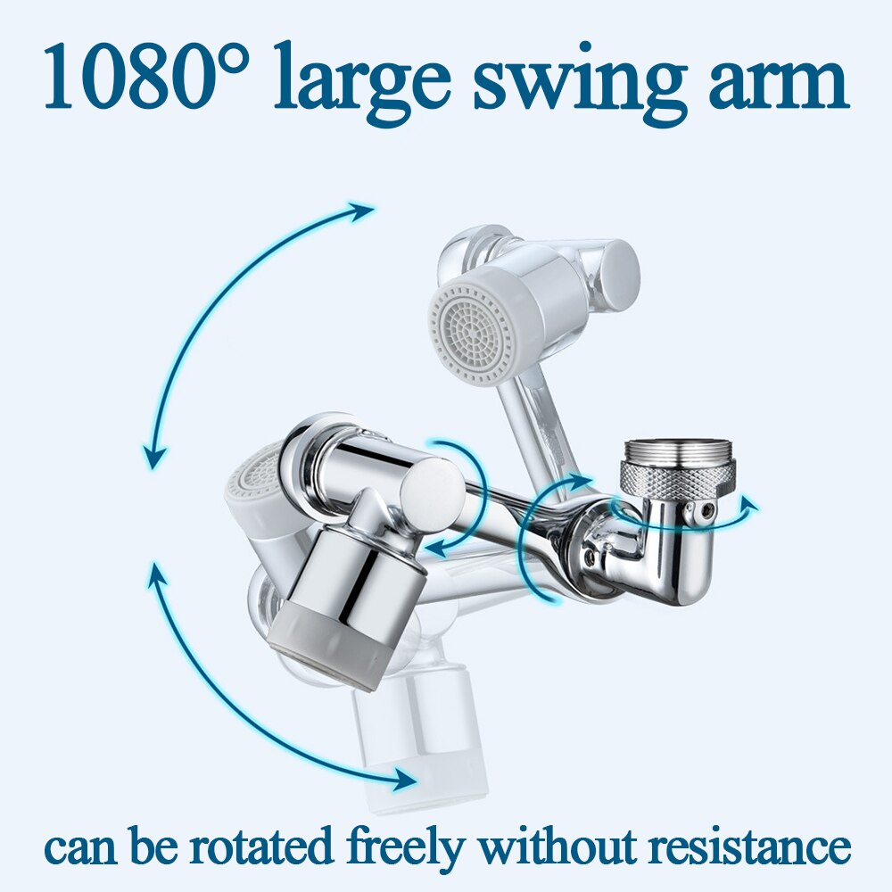 1080° Dual Mode Rotating Faucet Extender by HitMyNeed