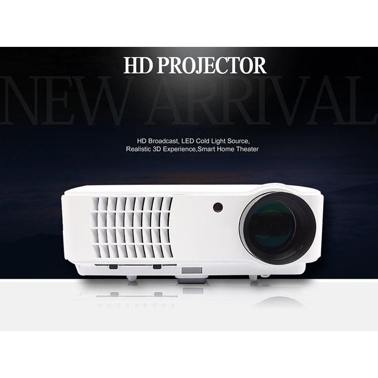 1080p 5500 Lumens WiFi LED Projector with 3D by HitMyNeed