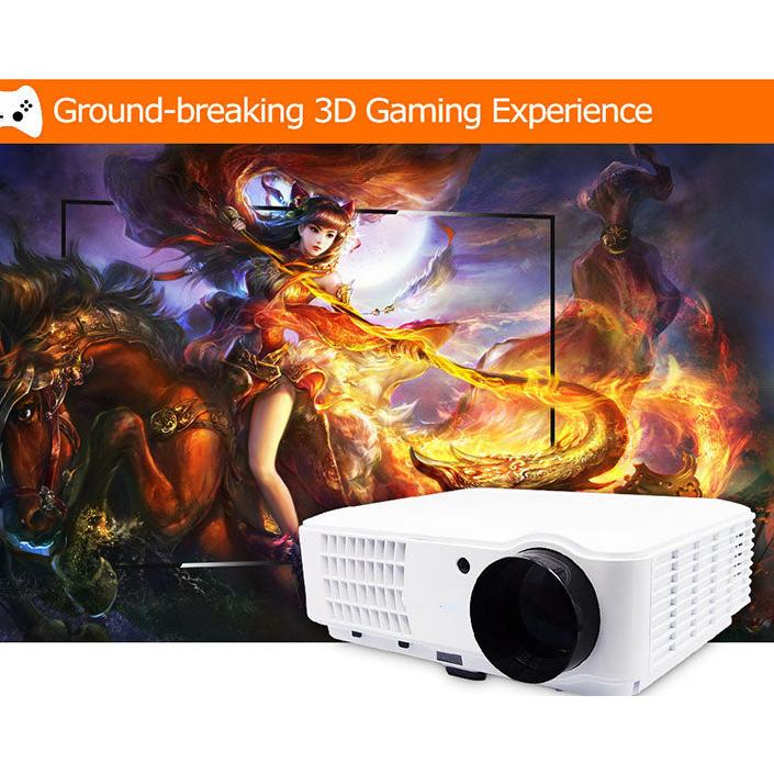 1080p 5500 Lumens WiFi LED Projector with 3D by HitMyNeed