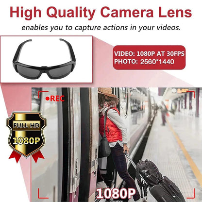 1080P HD Glasses Camera with One-Button Control by HitMyNeed