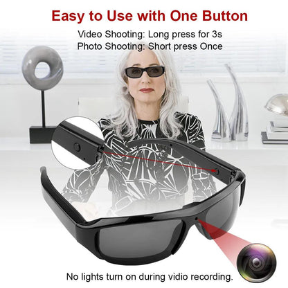 1080P HD Glasses Camera with One-Button Control by HitMyNeed