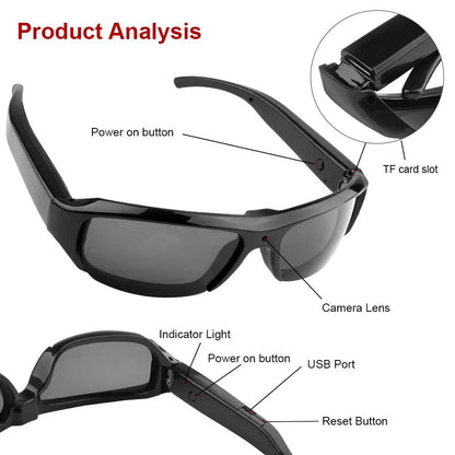 1080P HD Glasses Camera with One-Button Control by HitMyNeed