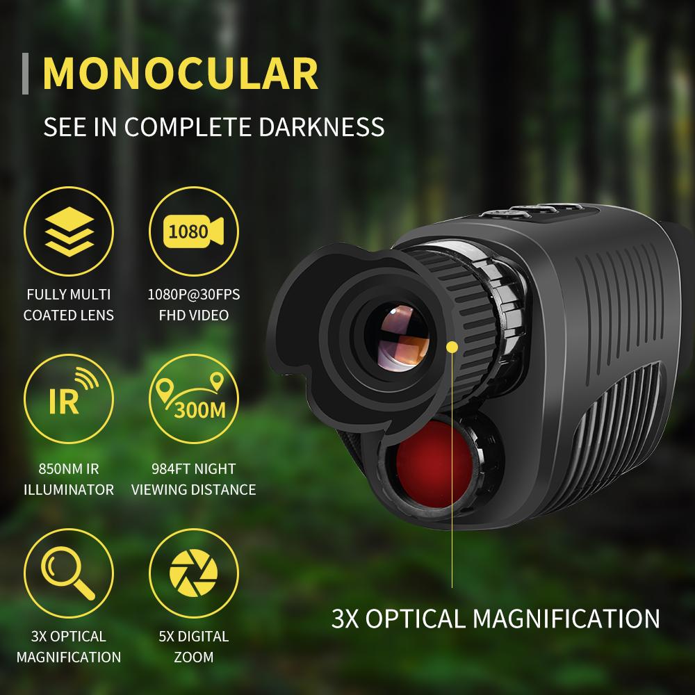 1080P Infrared Night Vision Monocular 300m Range by HitMyNeed