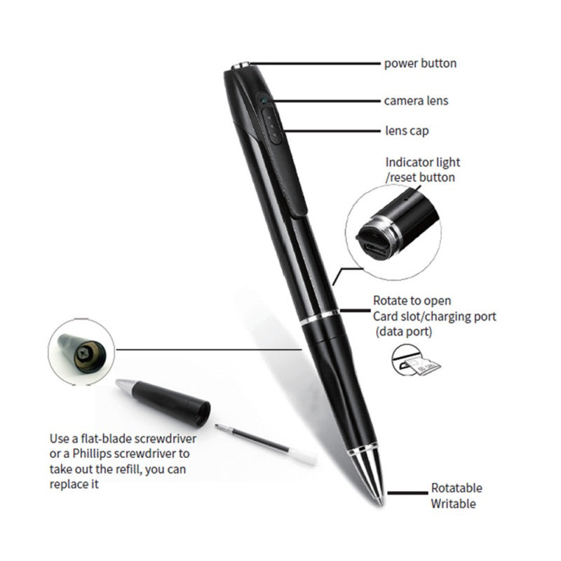 1080P Mini Camera Pen with Voice & Video Recorder by HitMyNeed