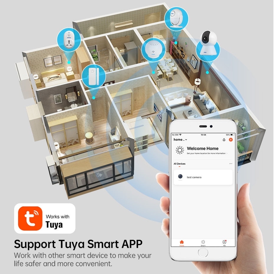 1080P Tuya Smart Mini WiFi Indoor IP Security Camera us-plug by HitMyNeed