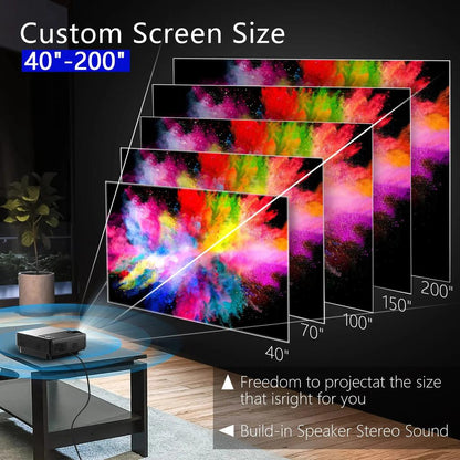 1080P WiFi & Bluetooth Home Theater Projector by HitMyNeed