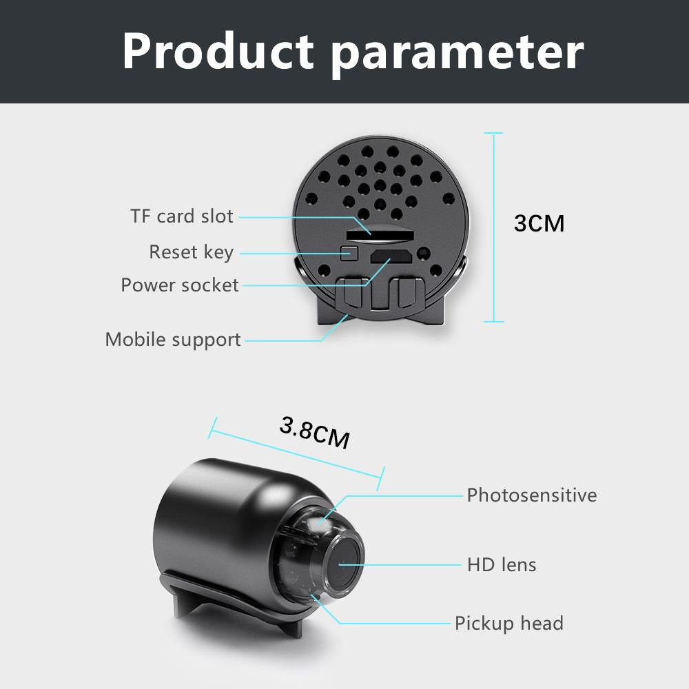 1080P WiFi Mini Baby Monitor with Night Vision with-16g-card by HitMyNeed
