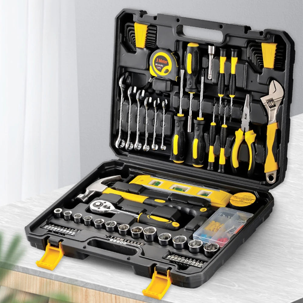 108pcs Household & Car Repair Hand Tool Kit with Case by HitMyNeed