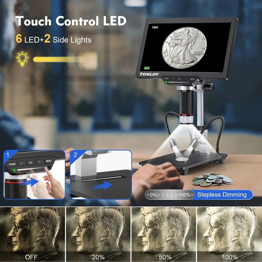 10.1" HDMI Digital Microscope 16MP with 32GB Card by HitMyNeed