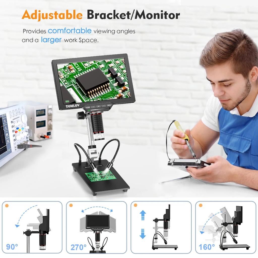 10.1" HDMI Digital Microscope 16MP with 32GB Card by HitMyNeed