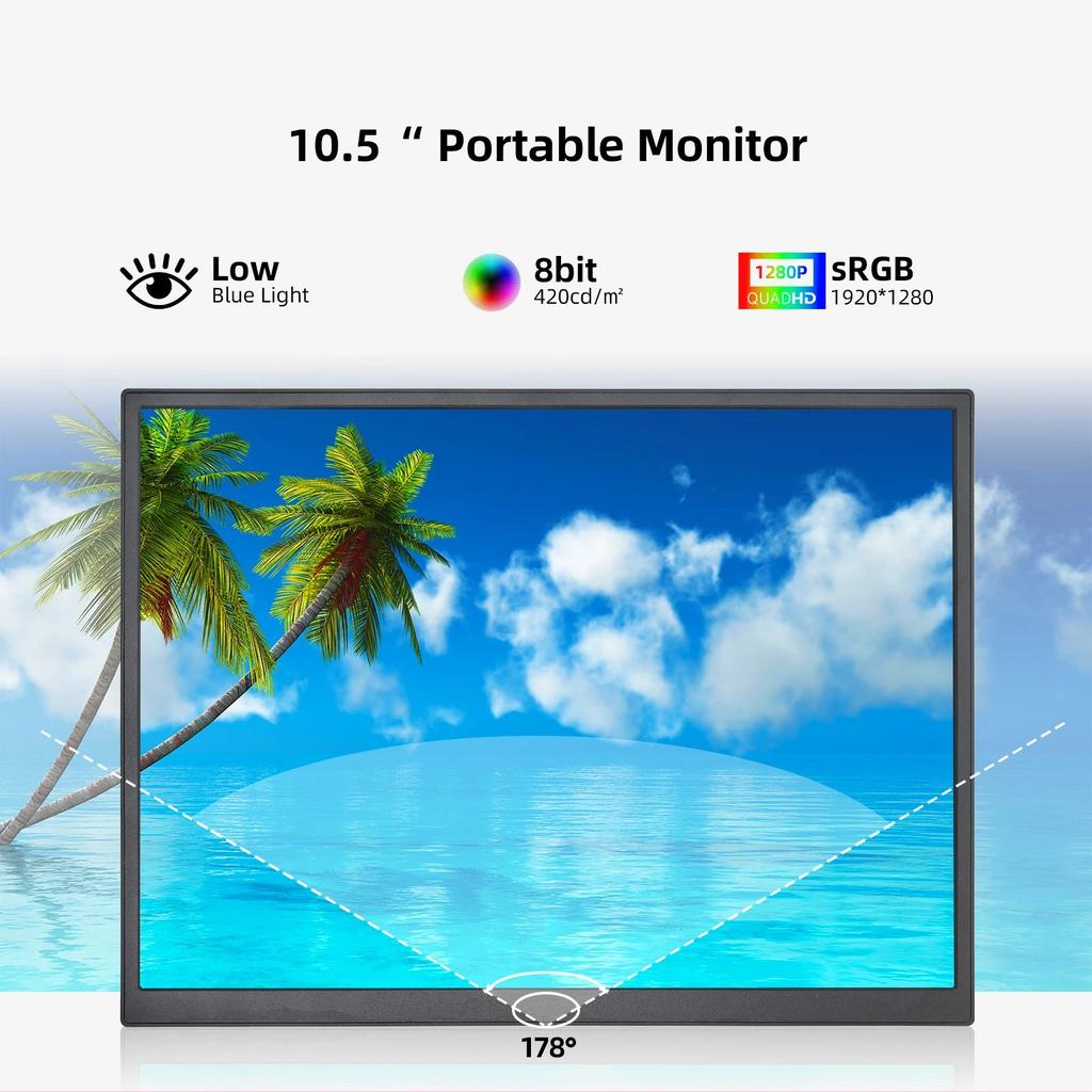 10.5" 1920x1280 Portable Monitor 100% sRGB IPS by HitMyNeed