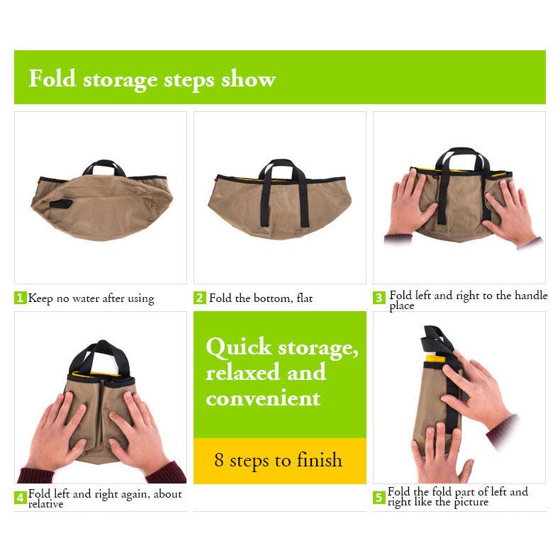10L Collapsible Bucket Folding Water Bag by HitMyNeed