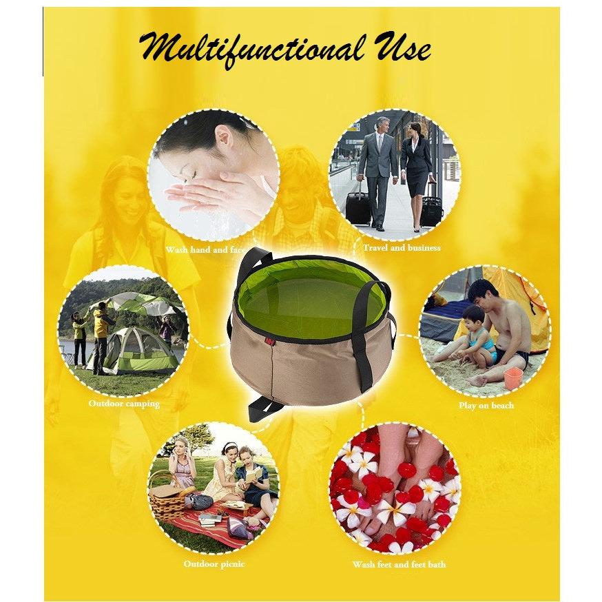 10L Collapsible Bucket Folding Water Bag by HitMyNeed