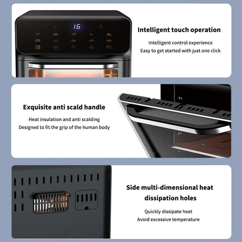 10L Electric Air Fryer Oven with 360° Hot Air by HitMyNeed