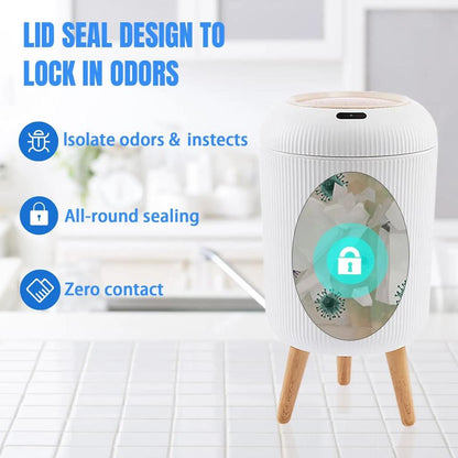 10L Motion Sensor Trash Can with Lid for Home & Office by HitMyNeed
