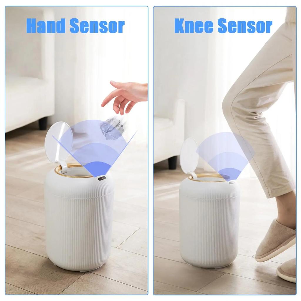 10L Motion Sensor Trash Can with Lid for Home & Office by HitMyNeed