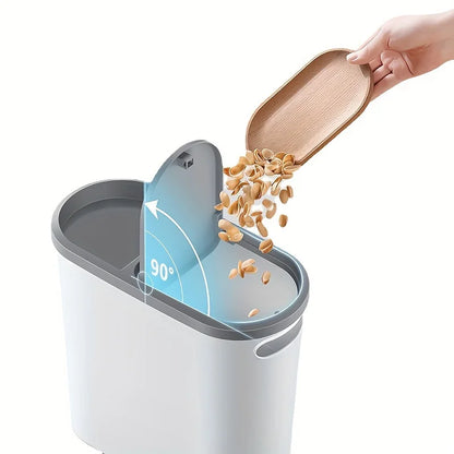 10L Silent Closed Bathroom Garbage Bin, Slim Design by HitMyNeed