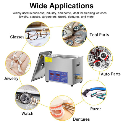 10L Ultrasonic Cleaner with Heat and Digital Controls by HitMyNeed