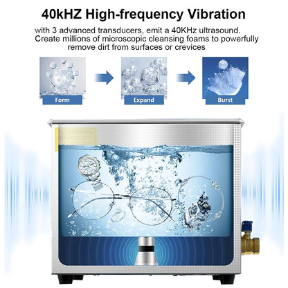 10L Ultrasonic Cleaner with Heat and Digital Controls by HitMyNeed