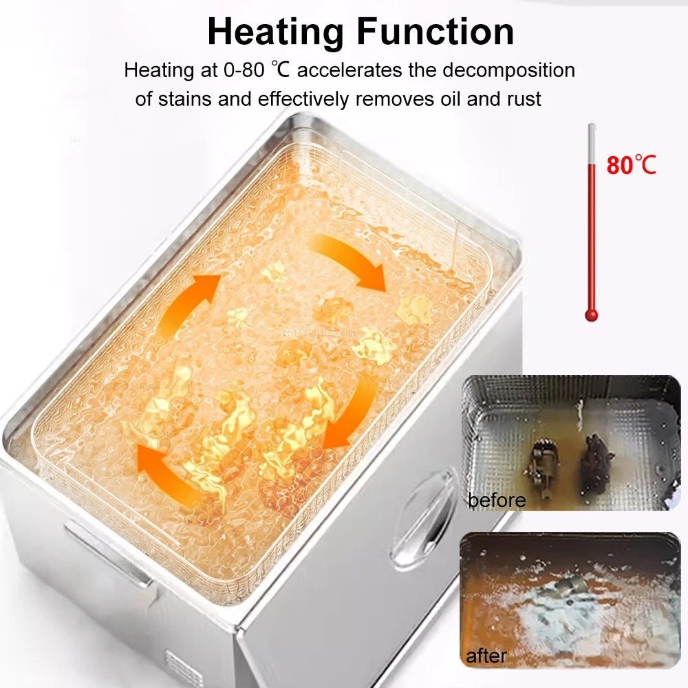 10L Ultrasonic Cleaner with Heat and Digital Controls by HitMyNeed