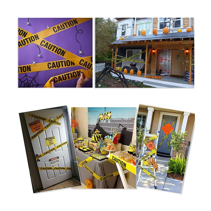 10m Yellow Caution Tape - Indoor & Outdoor Safety Marking by HitMyNeed