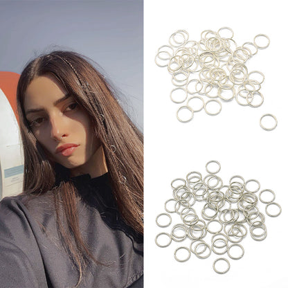 10mm Hair Braid Rings Set (50pcs) by HitMyNeed