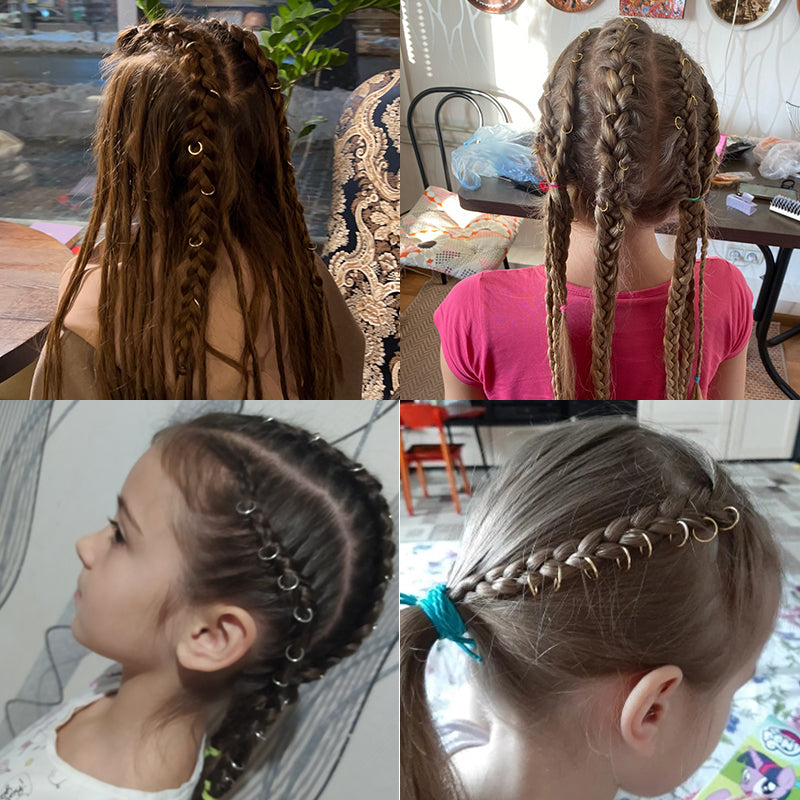 10mm Hair Braid Rings Set (50pcs) by HitMyNeed