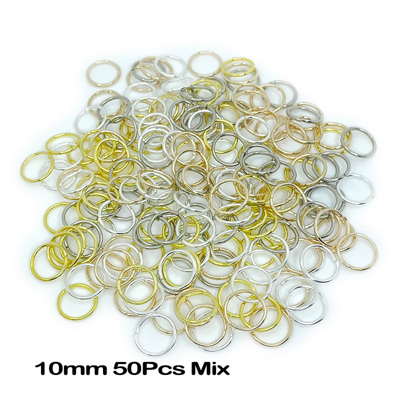 10mm Hair Braid Rings Set (50pcs) mix-color by HitMyNeed