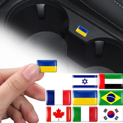 10pcs 3D Epoxy Car Interior Flag Stickers by HitMyNeed