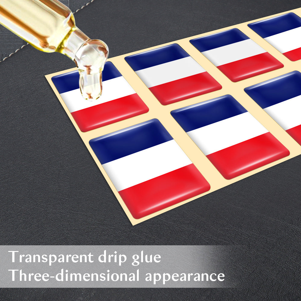 10pcs 3D Epoxy Car Interior Flag Stickers by HitMyNeed