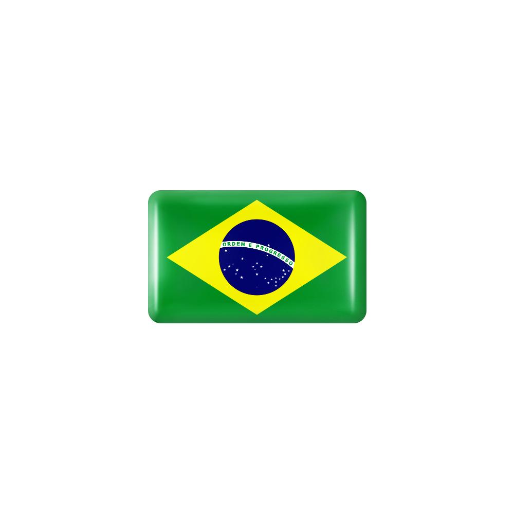 10pcs 3D Epoxy Car Interior Flag Stickers brazil by HitMyNeed