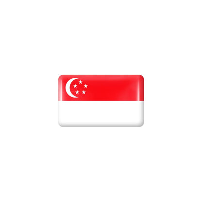 10pcs 3D Epoxy Car Interior Flag Stickers singapore by HitMyNeed
