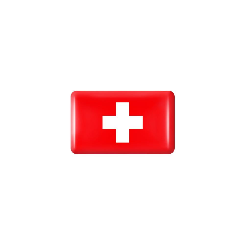 10pcs 3D Epoxy Car Interior Flag Stickers switzerland by HitMyNeed