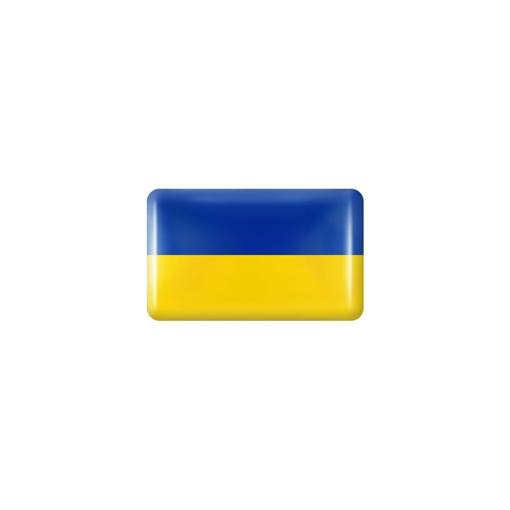 10pcs 3D Epoxy Car Interior Flag Stickers ukraine by HitMyNeed