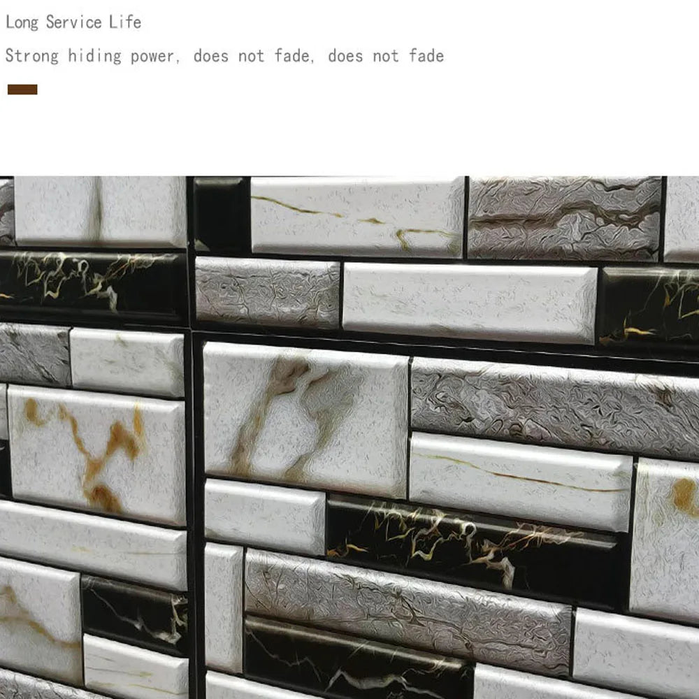 10pcs 3D PVC Self Adhesive Tile Wall Stickers 30x30cm by HitMyNeed