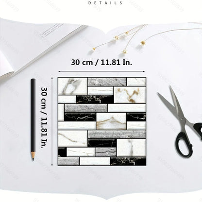 10pcs 3D PVC Self Adhesive Tile Wall Stickers 30x30cm by HitMyNeed