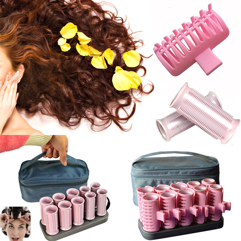 10pcs Heated Hair Rollers Set with Storage Bag by HitMyNeed