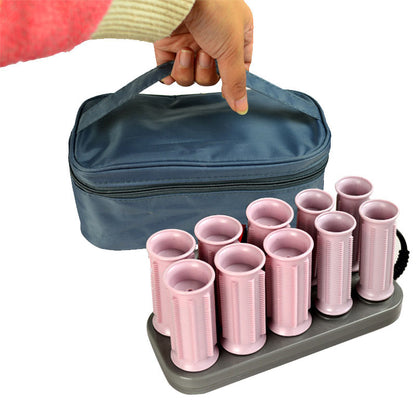 10pcs Heated Hair Rollers Set with Storage Bag by HitMyNeed