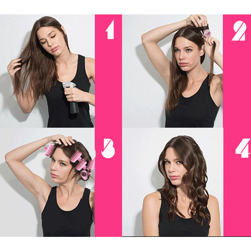10pcs Heated Hair Rollers Set with Storage Bag by HitMyNeed