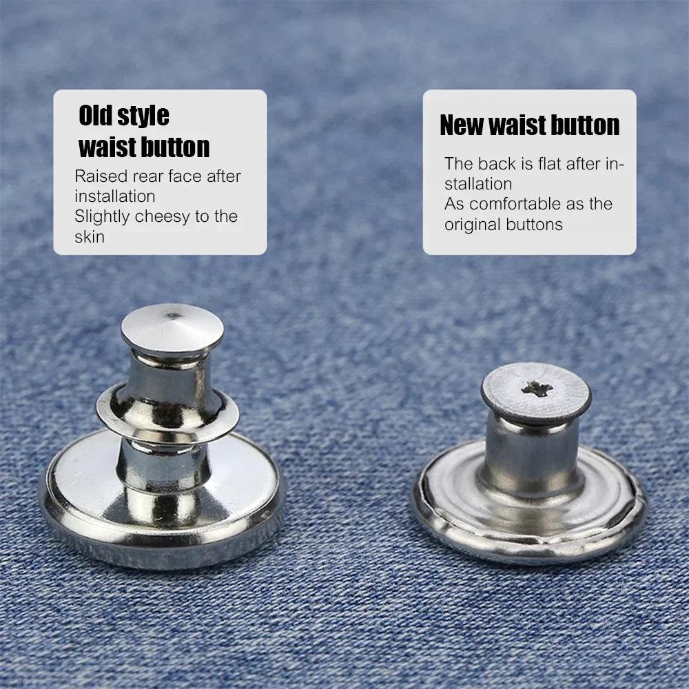 10Pcs No-Sew Metal Jeans Button Repair Kit by HitMyNeed