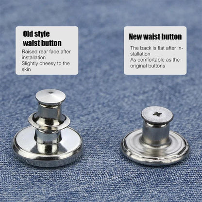 10Pcs No-Sew Metal Jeans Button Repair Kit by HitMyNeed