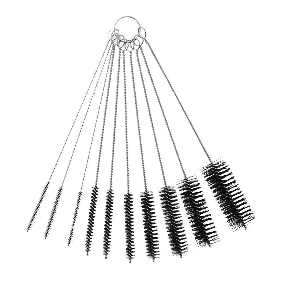 10pcs Nylon Tube & Straw Cleaning Brush Set black by HitMyNeed