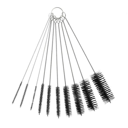 10pcs Nylon Tube & Straw Cleaning Brush Set black by HitMyNeed