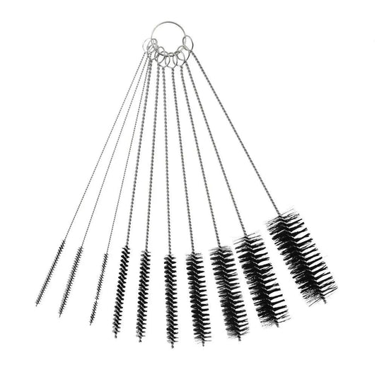 10pcs Nylon Tube & Straw Cleaning Brush Set black by HitMyNeed