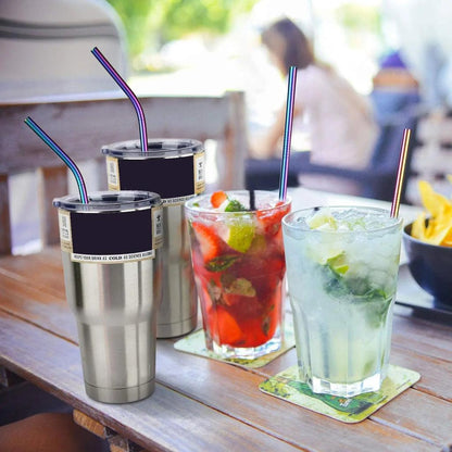 10pcs Reusable Stainless Steel Drinking Straw Set by HitMyNeed
