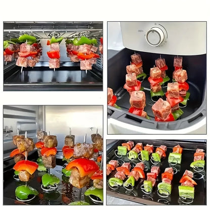 10pcs Stainless Steel Air Fryer Skewer & Grill Set by HitMyNeed