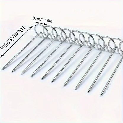 10pcs Stainless Steel Air Fryer Skewer & Grill Set by HitMyNeed