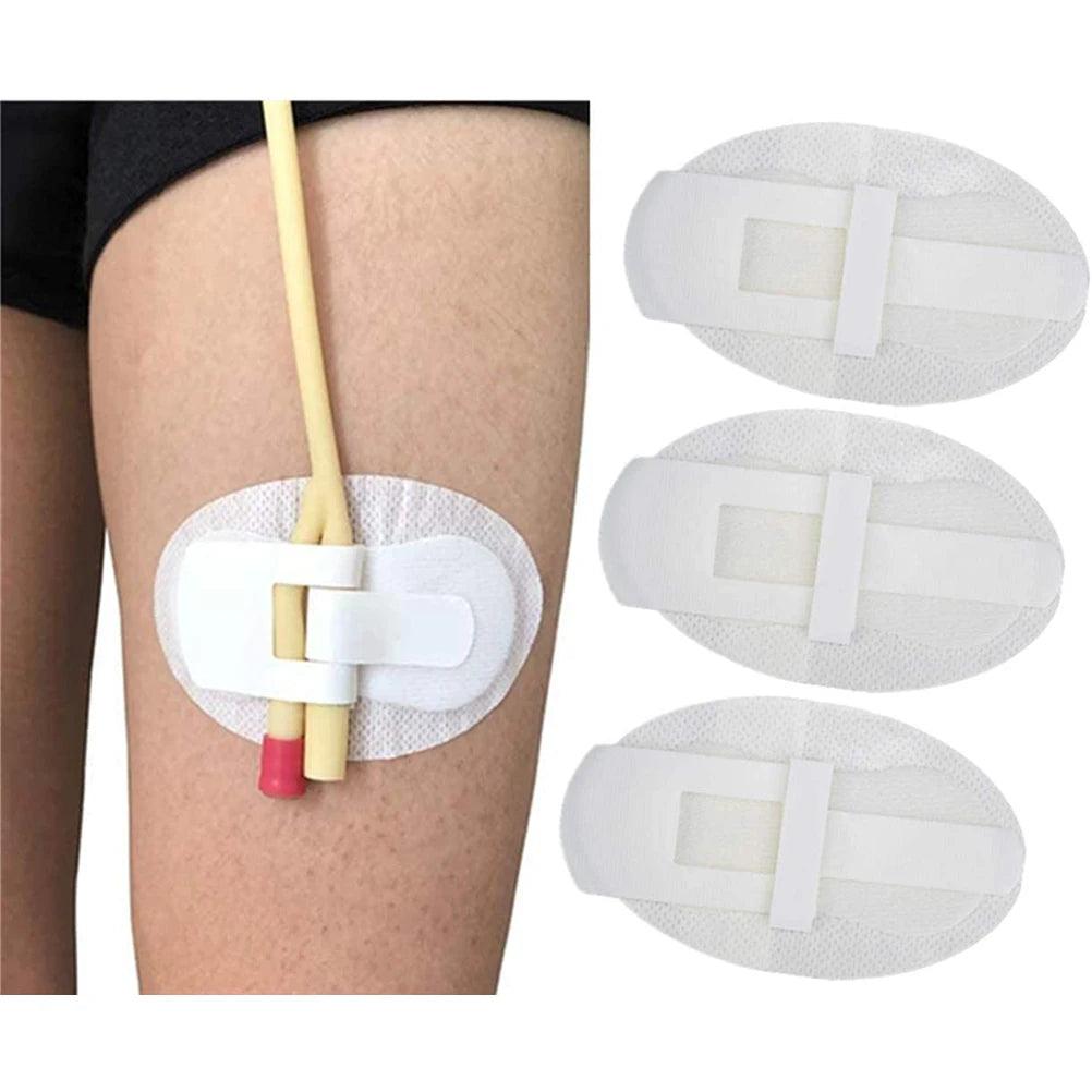 10pcs Universal Catheter Fixation Stickers, White by HitMyNeed